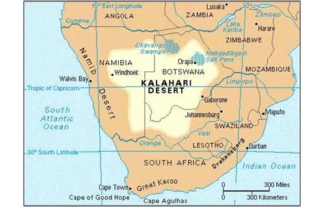 African deserts map showing location of all the deserts in africa continent. Gone To Smell the Roses: The Kalahari Desert