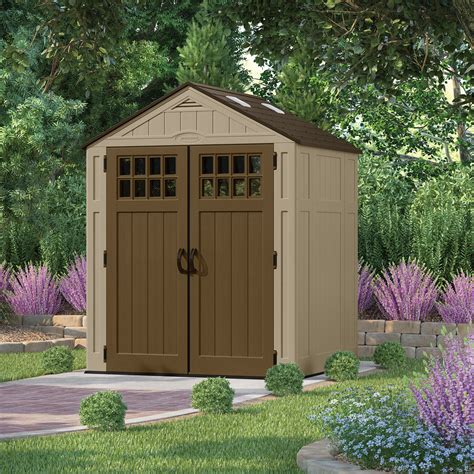 Suncast Everett 6 Ft 3 In W X 5 Ft 5 In D Plastic Tool Shed