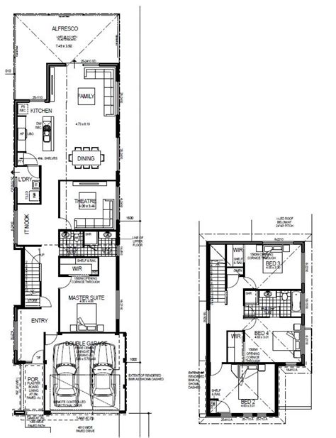 The Canning 10m X 40m Block Design In 2022 Narrow Lot House Plans