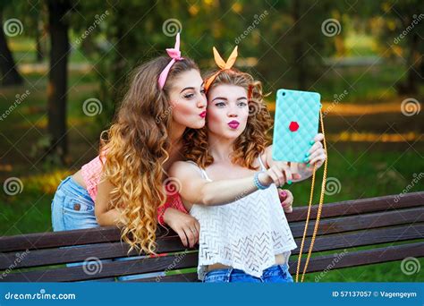 Best Friends Group Selfies Stock Image Image Of Face Happiness 57137057