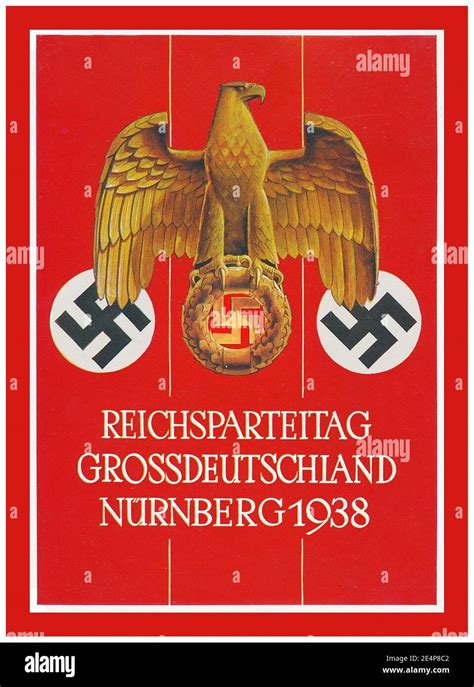 1938 Nazi Nürnberg Propaganda Ns Parteitag Reichsparteitag Plakat