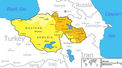 And is bordered by turkey to the west. "United armenia" map according to the Armenian ...