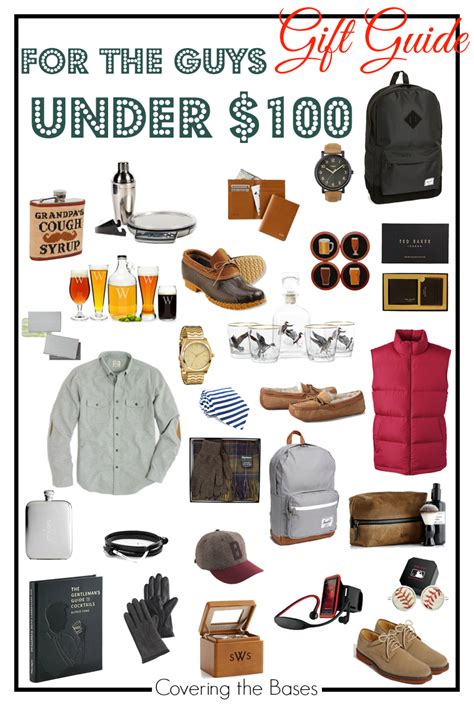 Here we have listed a list of birthday gift ideas for men that he will love, and it. Gift Guide: For the Guy Under $100 | Covering the Bases ...