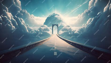Premium Ai Image Way Path To Heaven Kingdom Holy Sacred Road To