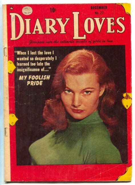 Diary Loves 27 1952 My Foolish Pride Redhead Cover Vg Comic Books Golden Age Quality