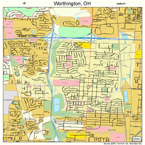Worthington Ohio Street Map 3986604