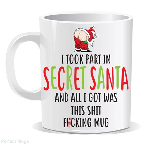 Funny Secret Santa Censored Mug