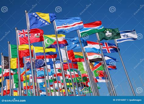 Flags Of Countries Around The World Royalty Free Stock Photography