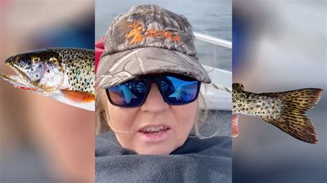 girl with trout video using a trout for clout know your meme