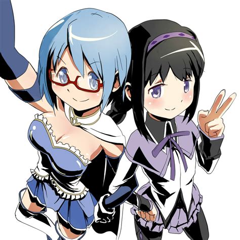 Akemi Homura And Miki Sayaka Mahou Shoujo Madoka Magica And More Drawn By Ace Rocket Danbooru