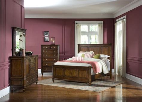 Cherry wood furniture is one of the most desirable and widely used for solid hardwood furniture. Cherry Bedroom Furniture Wooden Floor Purple Wall ...
