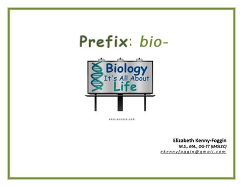 Know The Code Prefix Bio Teaching Resources