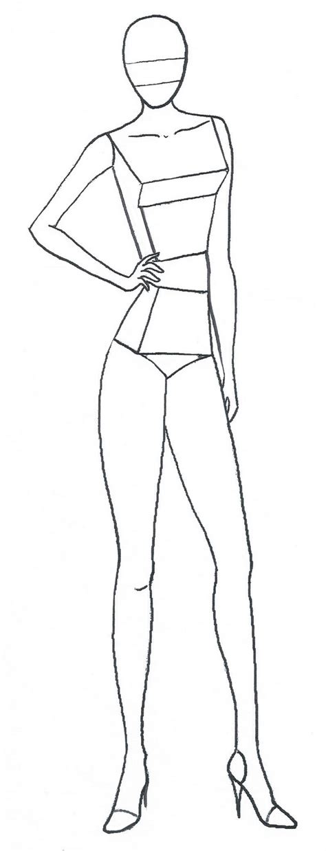 Fashion Mannequin Drawing Template