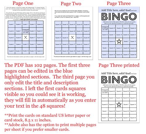 Bingo Card Maker Makes 100 Custom Bingo Cards 48 Call Items Etsy