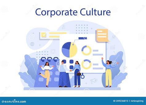 Corporate Culture Concept Corporate Relations Stock Vector
