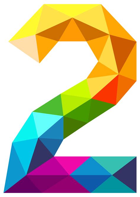 Number 2 Two Drawing Vector Png Transparent Background Images