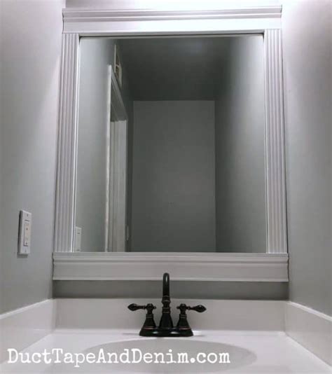 Measure your mirror to determine the dimensions and cut your boards accordingly. How to Frame a Bathroom Mirror, an EASY DIY Home Decor Project