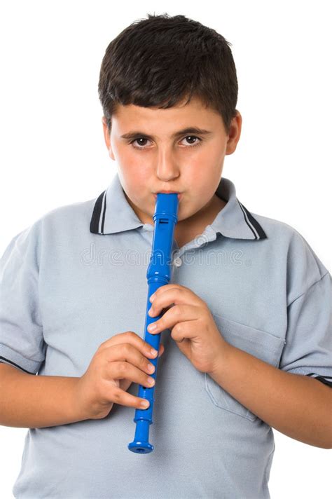 Boy Playing Recorder Stock Photo Image Of People Musical 5318904