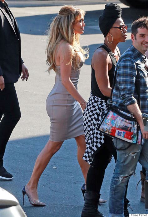 Jennifer Lopez Slips Into A Leather Bustier Dress For