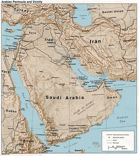 Arabian Peninsula Tourist Map Saudi Arabia • Mappery