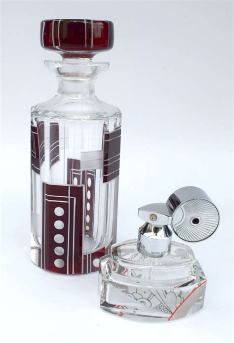 Art Deco Ladies Glass Perfume Bottle C1930 724355 Artdecoworld