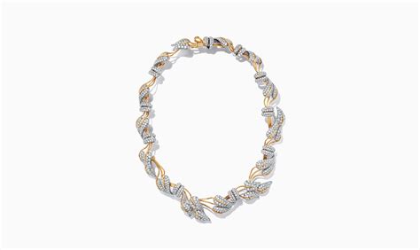 Tiffany And Co Schlumberger® Leaves Necklace In Platinum And Gold With