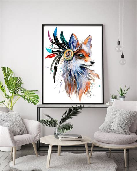 In Nature Spectrum Signed Art Print Fox Wild Life Wolf Etsy