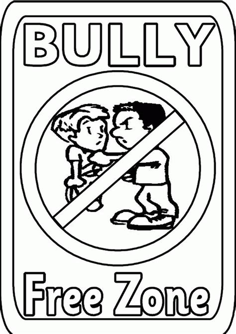 Stop Bullying Coloring Sheets Coloring Pages