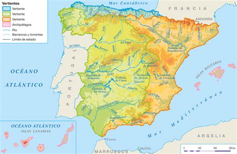 Mapa De Ríos De España Mapa De España