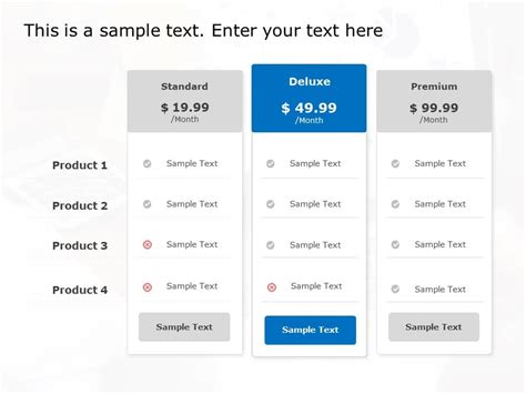 Product Comparison Template PowerPoint