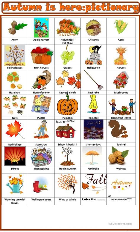 Thanksgiving Activities Preschool Esl Activities Autumn Activities