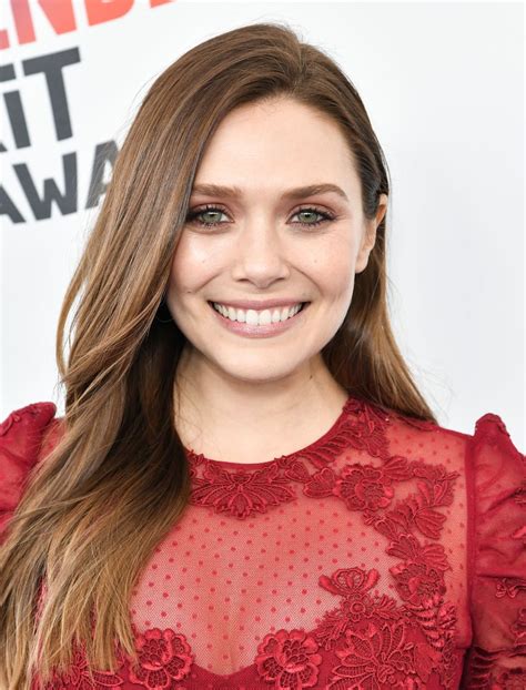 Elizabeth Olsen Hot Photos In Transperant Red Dress Hollywood