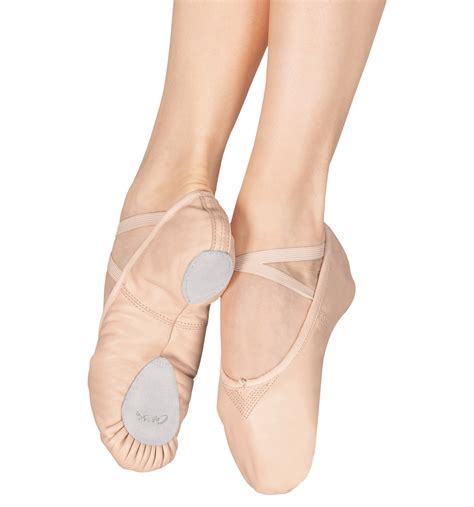 Capezio Cobra Leather Split Sole Ballet Slippers For Women