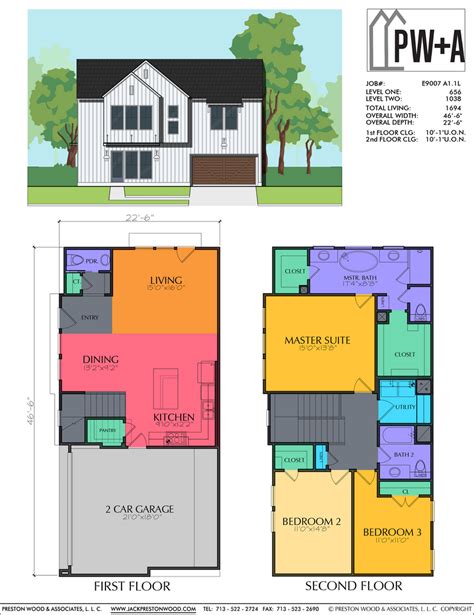 Small Affordable Two Story Home Plan Preston Wood And Associates