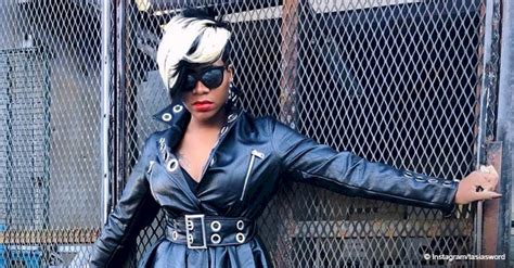 Fantasia Barrino Flaunts Snatched Waist In Black Leather Dress And Thigh