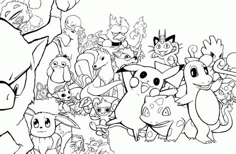 These pokemon coloring pages allow kids to accompany their favorite characters to an adventure land. hard pokemon colouring pages - Clip Art Library
