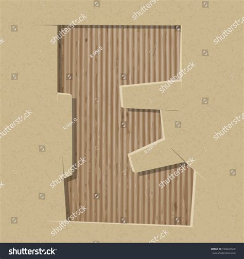 Letter Cut Out On A Cardboard Vector Paper Alphabet 104047508