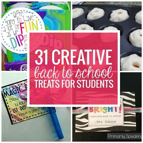 31 Creative Back To School Treats For Students Printables School