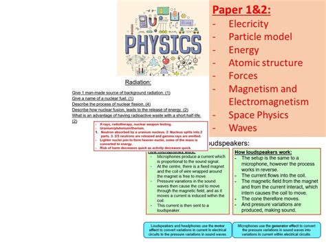 Aqa Gcse Physics Powerpoints Complete Revisionteaching Teaching