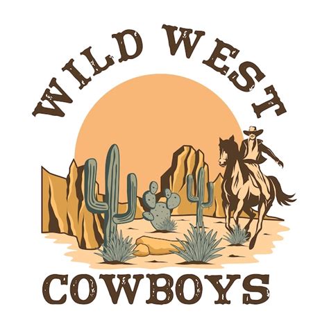 Premium Vector Retro Western Adventure T Shirt Design Wild West Cowboys