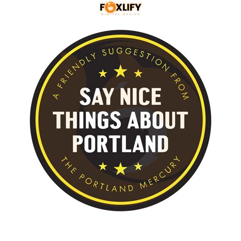 Say Nice Things About Portland Circle Svg Cutting Digital File
