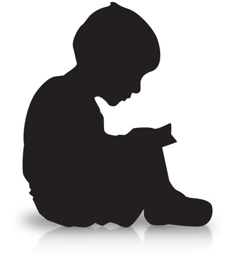Boy Reading Silhouette Great Powerpoint Clipart For Presentations