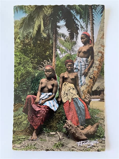 Photo postcard of African tribal women. | Etsy