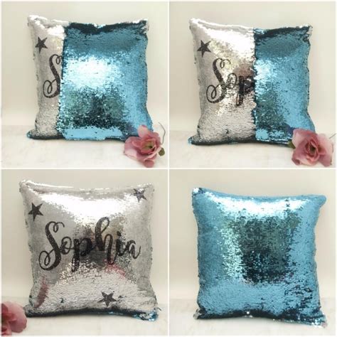 Personalized Mermaid Sequin Pillow Case Almohadas Decorativas