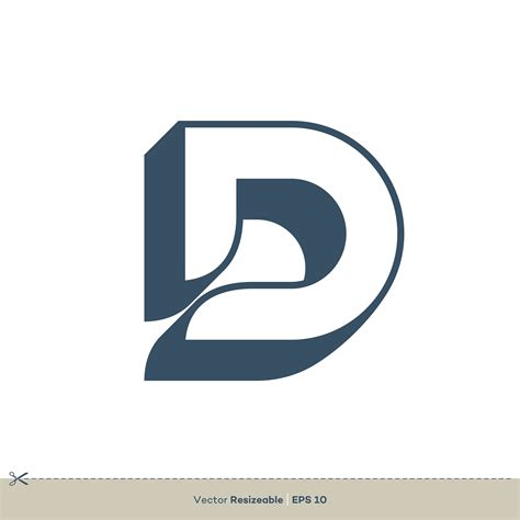 D Letter Icon Vector Logo Template Flat Design Download Free Vector