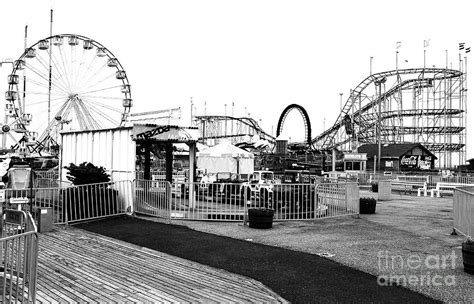 Seaside Heights Empty Funtown Pier In New Jersey Photograph By John