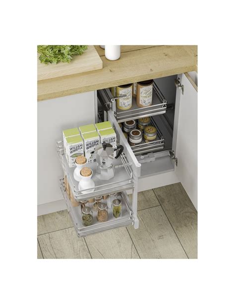 Innostor 900mm Corner Optimiser For Kitchen Corner Units 2nd Generation Stronger Chrome Wire