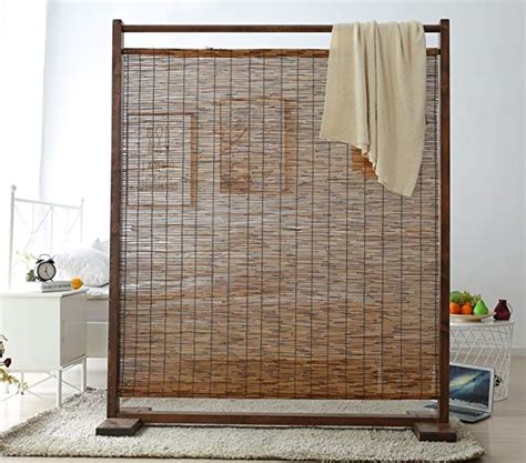 Myt Rustic Style Wood And Reed Single Panel Privacy