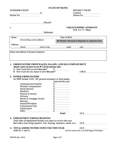 48 Sample Affidavit Forms And Templates Affidavit Of Support Form
