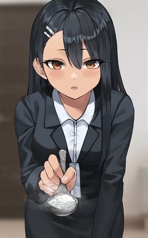 720p Free Download Nagatoro Black Hair Office Anime Anime Girl